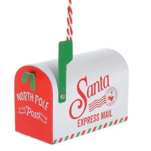 SANTA EXPRESS Mailbox Ornament, North Pole Christmas Ornament, Boutique Brand